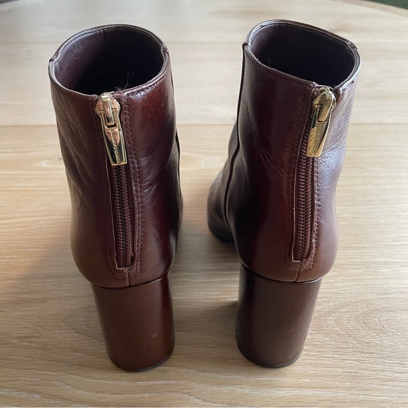 Vince Camuto Brown Leather Ankle Booties - Picture 6 of 6